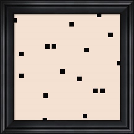 Framed Angel Pink Black Squares Confetti Print
