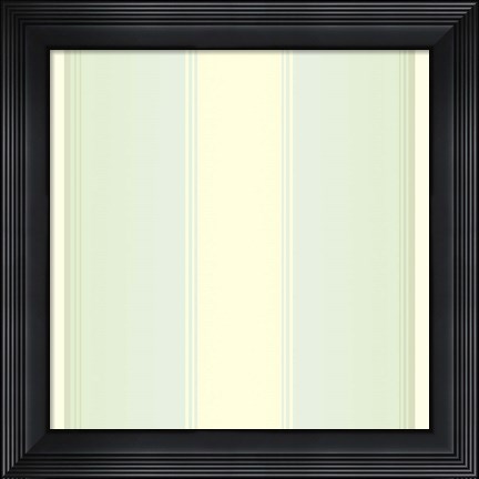 Framed Mint Cream Stripes Print