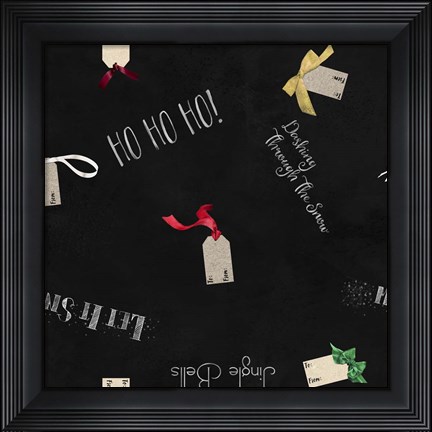 Framed Gift Tag Wrapping Paper Print