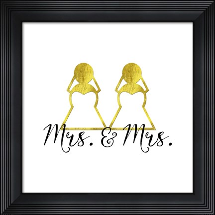 Framed Wedding Couple - Mrs. Mrs. Print