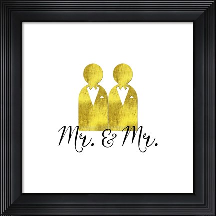 Framed Wedding Couple Mr Mr Print