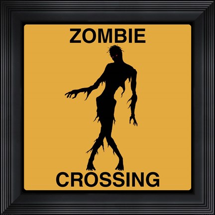 Framed Zombie Crossing Print