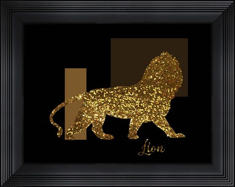 Framed 3 Golden Lion Print
