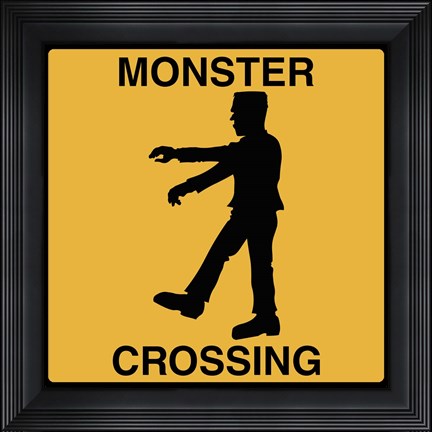 Framed Monster Crossing Print