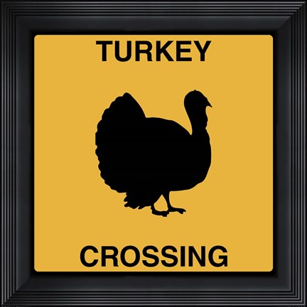 Framed Turkey Crossing Print