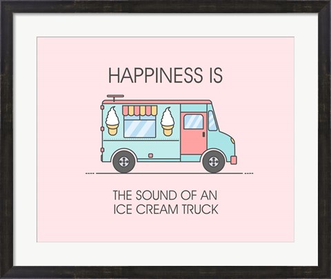 Framed Ice Cream Truck Blue Print