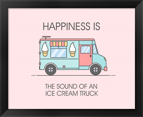 Framed Ice Cream Truck Blue Print