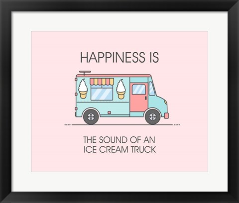 Framed Ice Cream Truck Blue Print