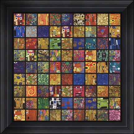 Framed Klimt Squares Print