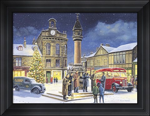 Framed Bells Of Christmas Print