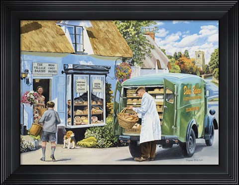 Framed Village Bakery Print