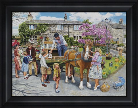 Framed Petting The Horse Print