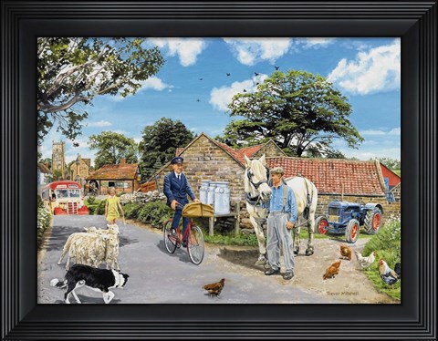 Framed Post For The Farm Print