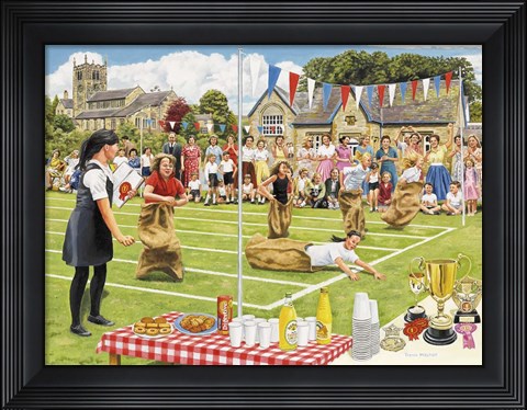 Framed School Sports Day Print