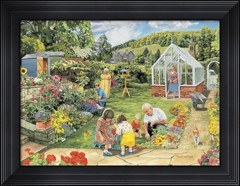 Framed Gardening With Grandad Print