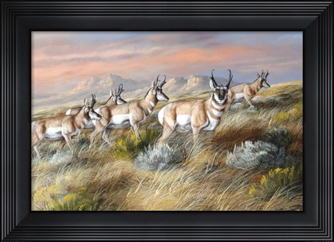 Framed Cool Evening Strollers Print