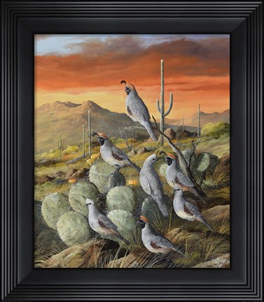 Framed Sunset In Spring 3 Print