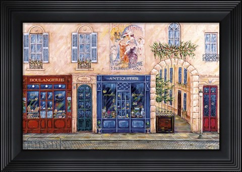 Framed Blue Paris Print