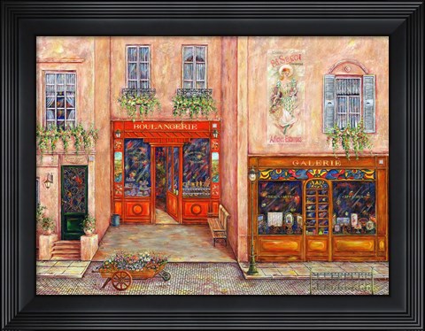 Framed Flowers in Paris Print