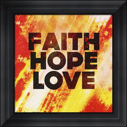Framed Faith Hope Love II Print