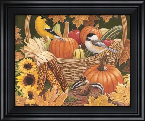 Framed Harvest Basket Print