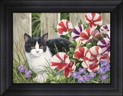 Framed Minnie In the Petunias Print