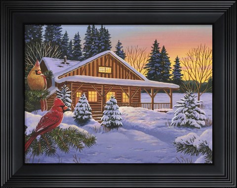 Framed Cozy Cabin Print
