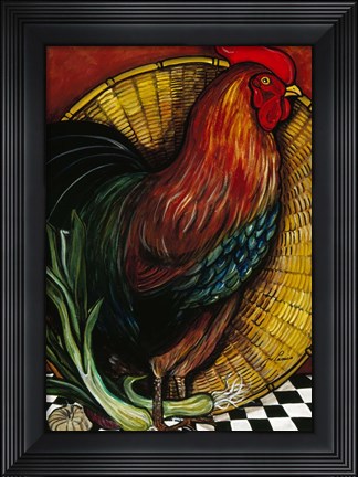 Framed Rooster In The Kitchen Print