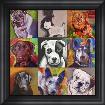 Framed Dogs Print