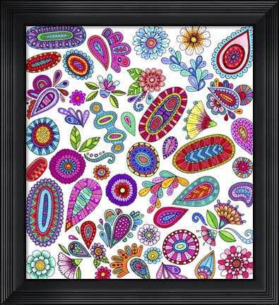 Framed Doodle Salad Print