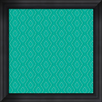 Framed Teal Diamonds Print