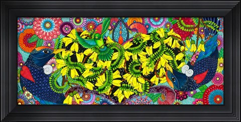 Framed Golden Heart Print