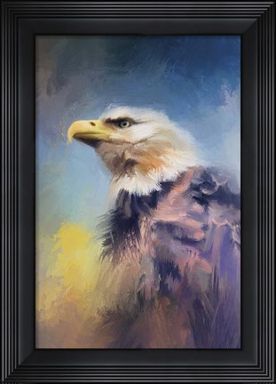 Framed Eagle On Guard Print