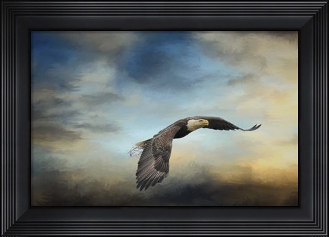 Framed Grass Before The Storm Print