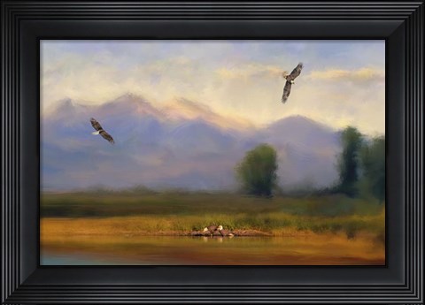 Framed Where Eagles Play Print