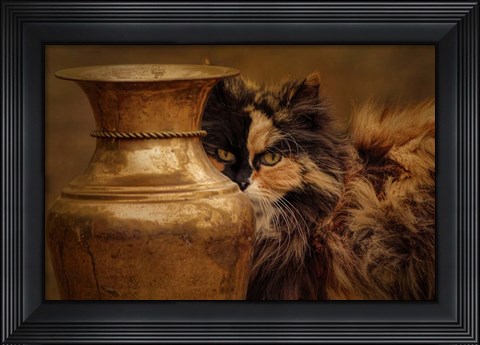 Framed Behind The Antique Vase Print