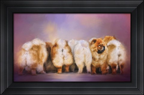 Framed Waiting In Line Print