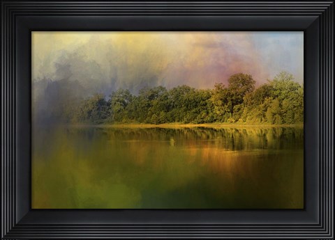Framed Rainbow of Color At The River Print