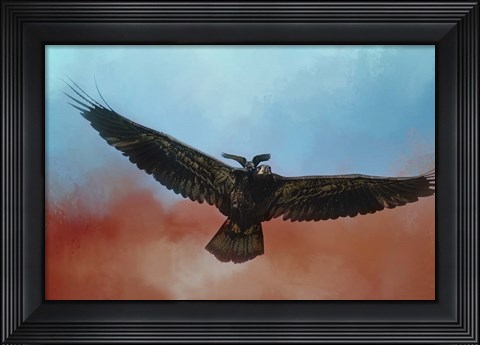Framed Whisper Of The Eagle Rider Print