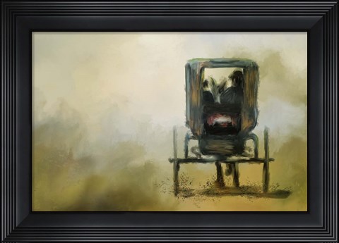 Framed Amish Wagon Print