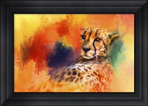 Framed Colorful Expressions Cheetah Print