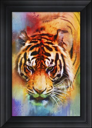 Framed Colorful Expressions Tiger Print