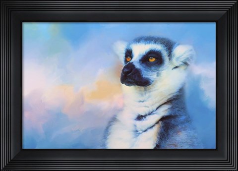 Framed Colorful Expressions Lemur Print