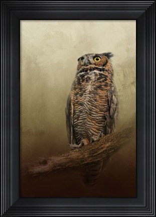 Framed Great Horned Owl At Shiloh Print