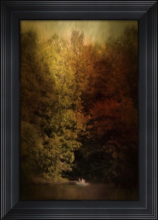 Framed Fishing In The Cove Print