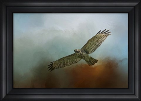 Framed Red Shoulder In Autumn Print