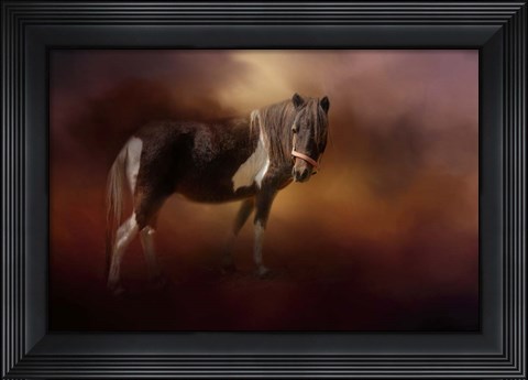 Framed Chickasaw Pony In Autumn Print