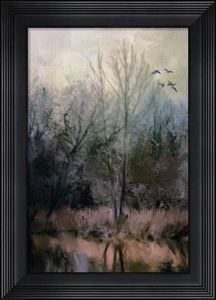 Framed Morning At Fairground Swamp Print