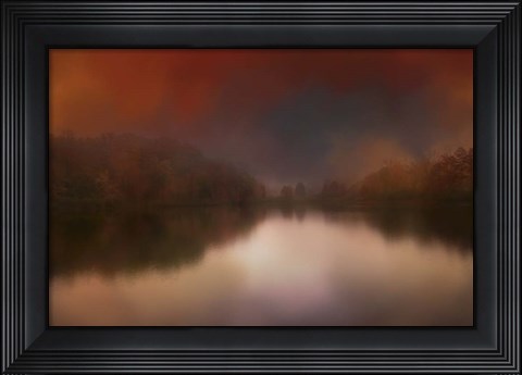 Framed Dreamy Autumn Lake Print