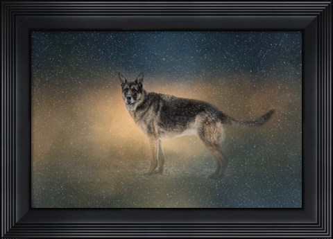 Framed Winter Shepherd Print